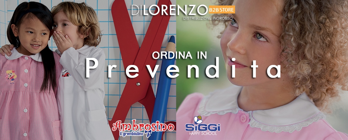 dilorenzo vendita e prevendita ingrosso grembiuli scuola, siggi, ambrosino, disney